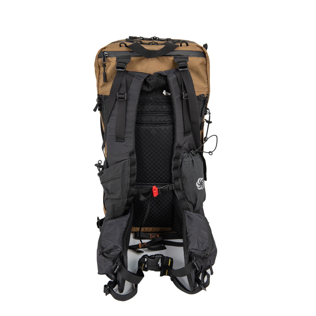 SMD ADC Plus Coyote Brown showing shoulder straps and hip belt on a white background