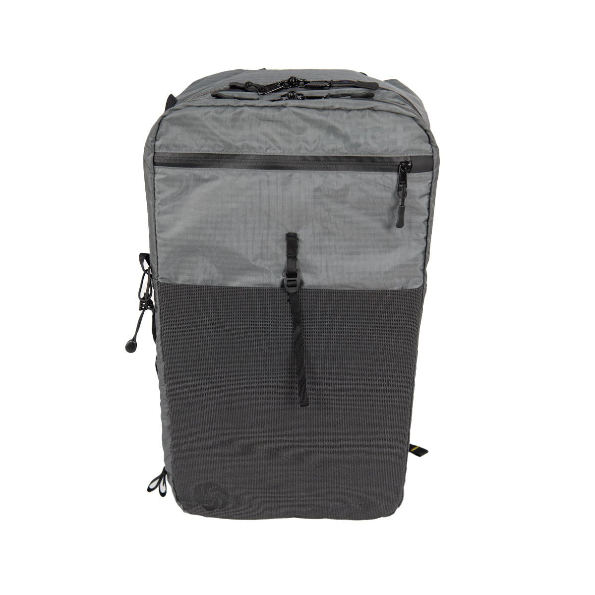 ADC Backpack in robic gray showing the front on a white background