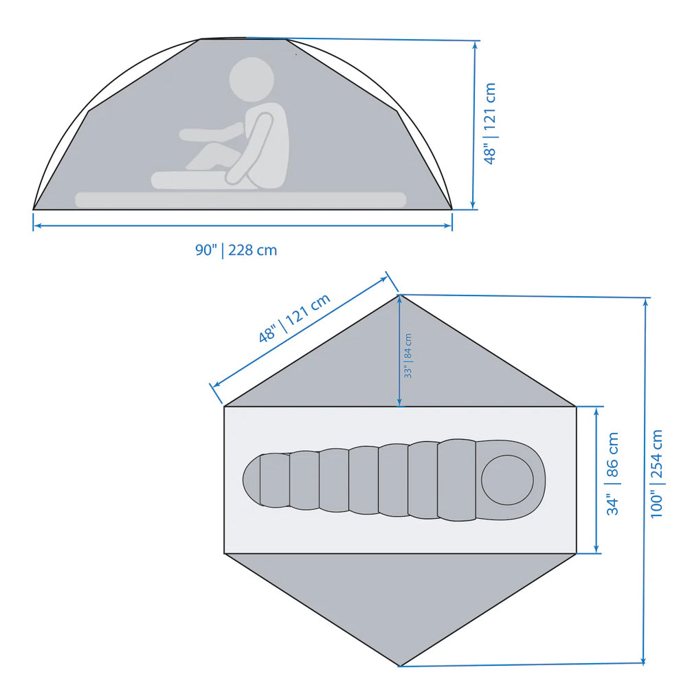 Lunar orbiter dimensions layout
48" Tall 90" Long
34" Wide
33" Vestibule