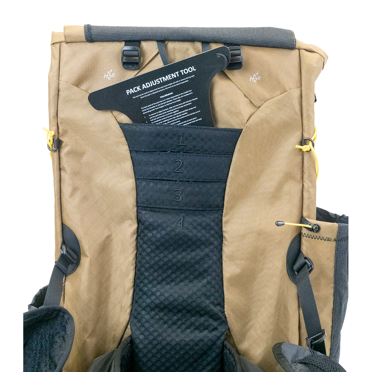 Minimalist V2 Ultralight Backpack back panel adjustment detail