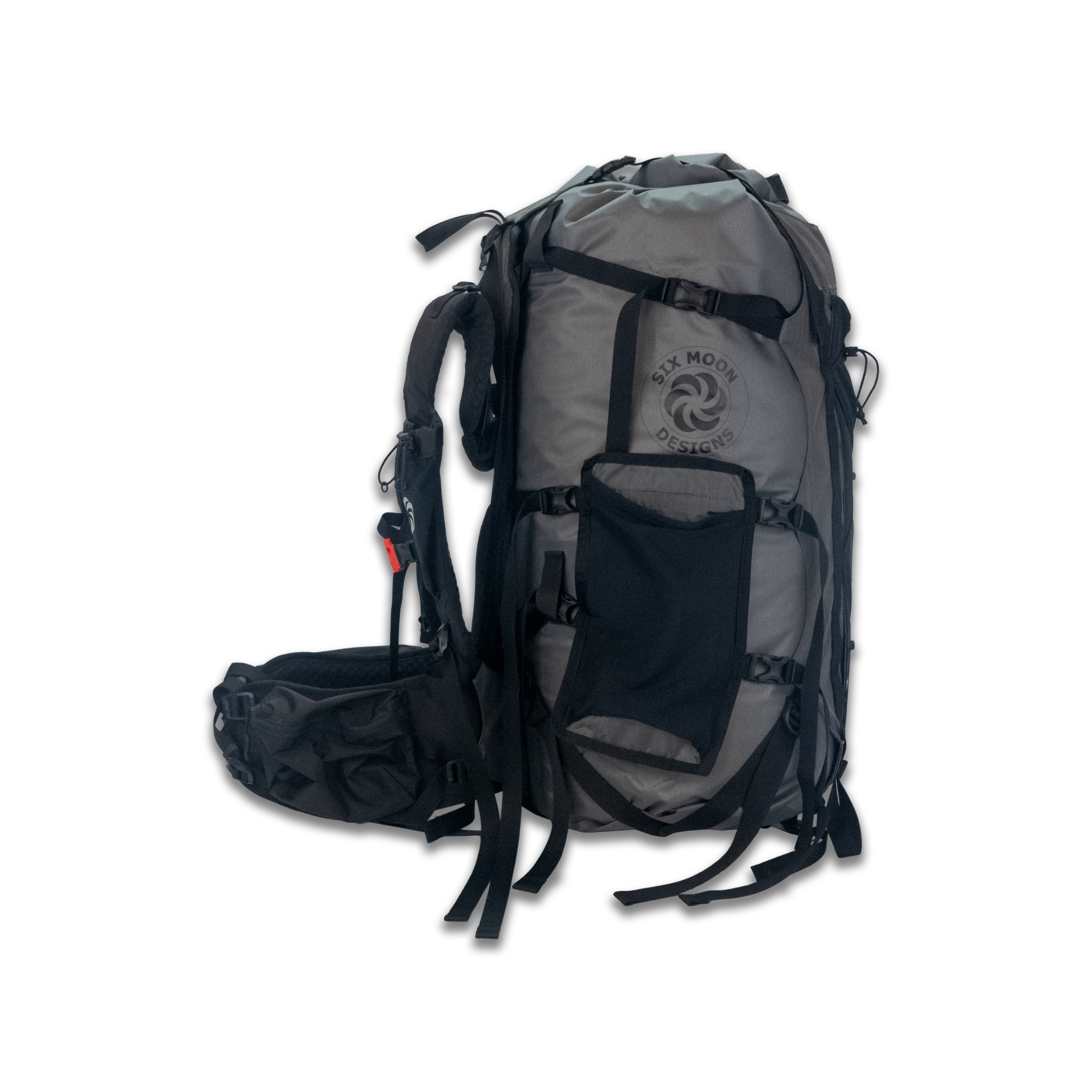 Flex PR Plus Pack Rafting Backpack in Gray logo side