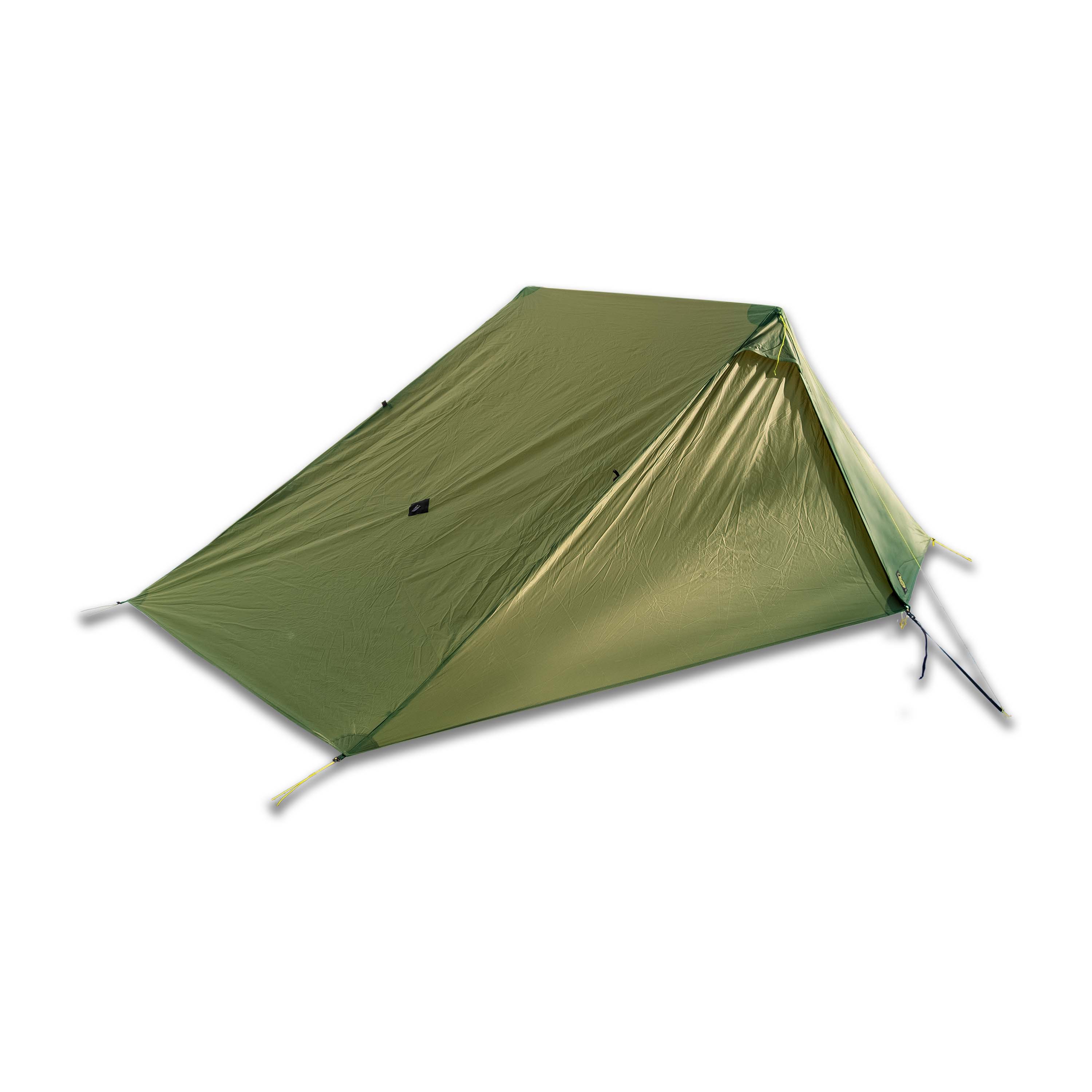 Green Haven Tarp. Doors closed from a corner angle
