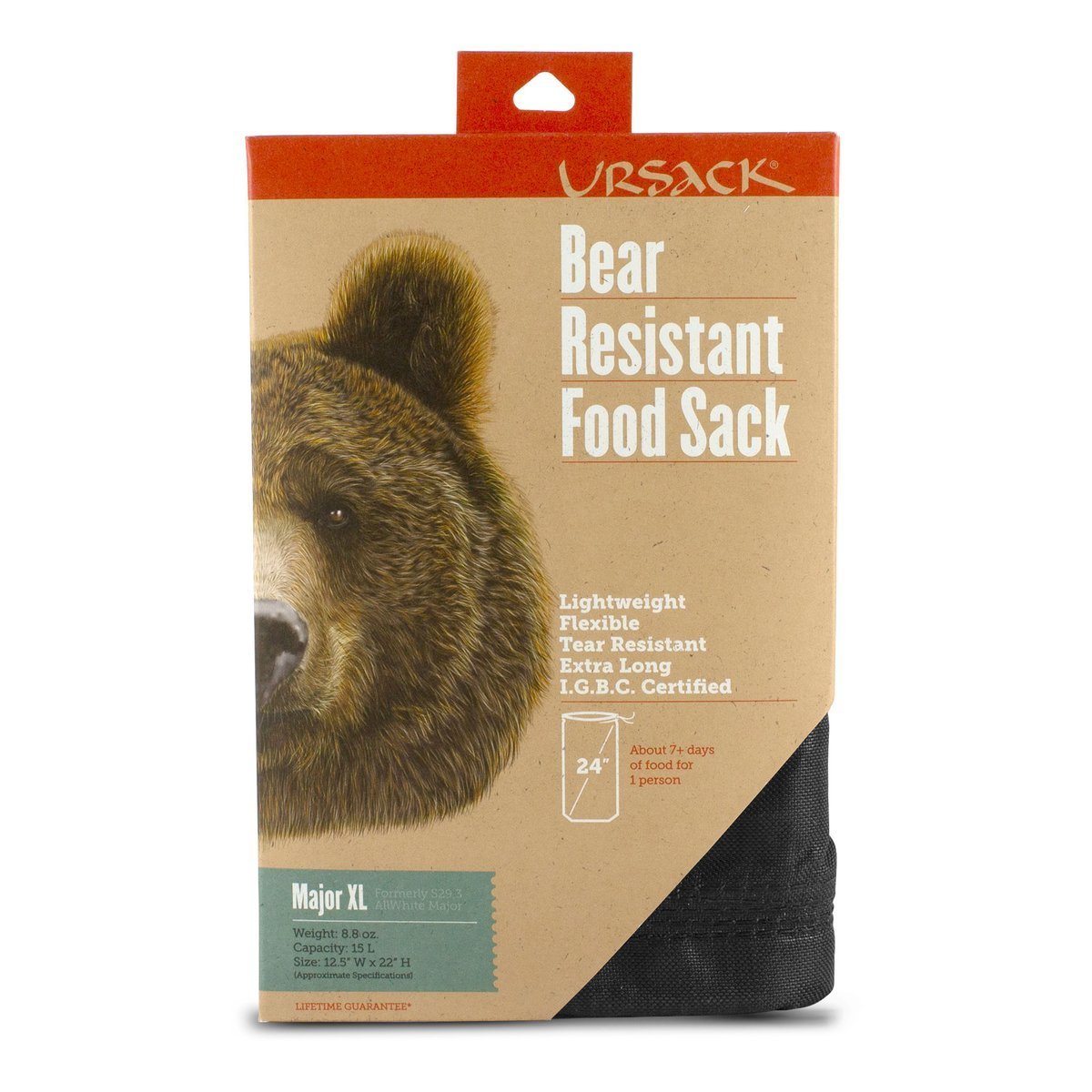 Ursack Major XL bear resistant food bag front view