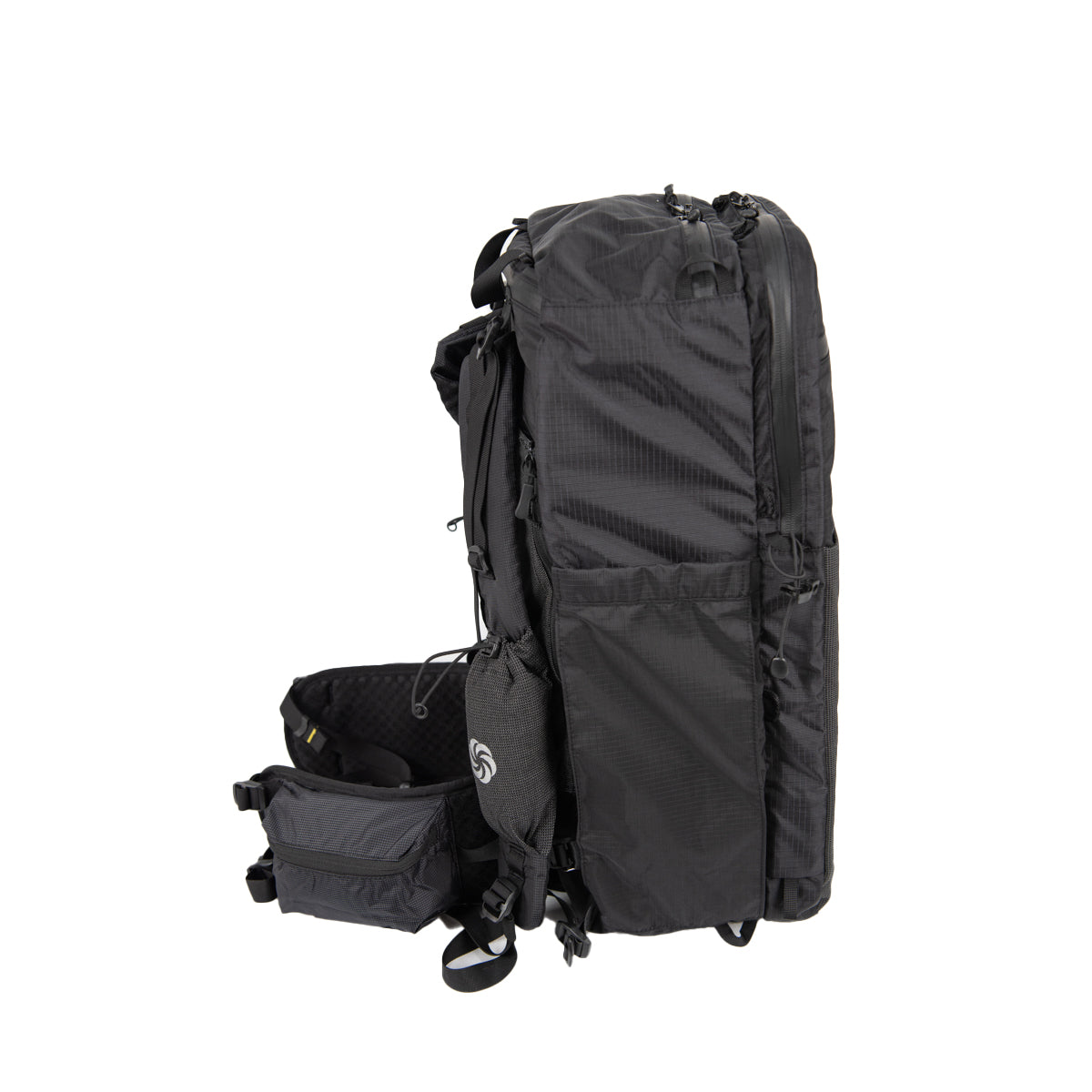 ADC plus Backpack in robic black left side on a white background
