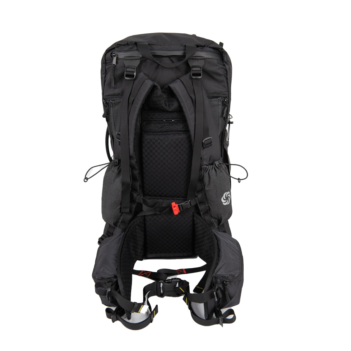 ADC plus Backpack in robic black showing shoulder straps on a white background