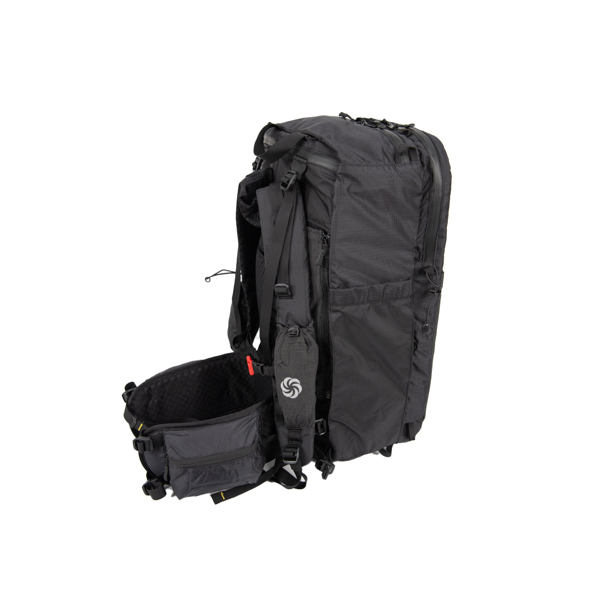 ADC plus Backpack in robic black left side on a white background