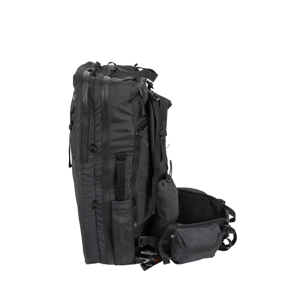 ADC Backpack in robic black showing right side on a white background