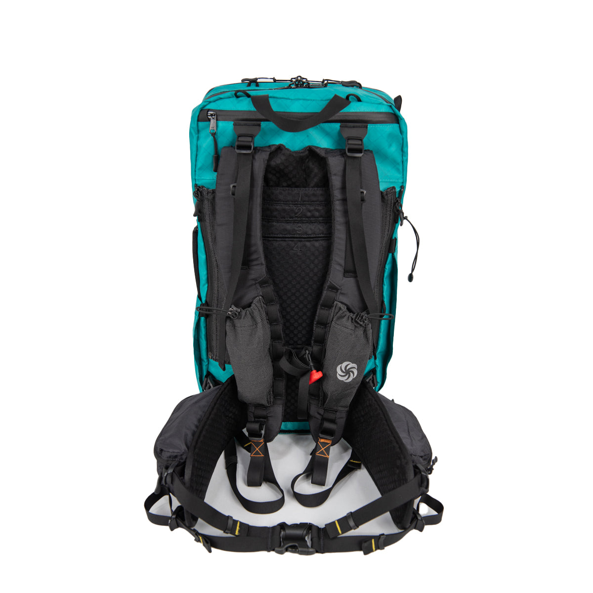SMD ADC Teal showing shoulder straps and hip belt on a white background