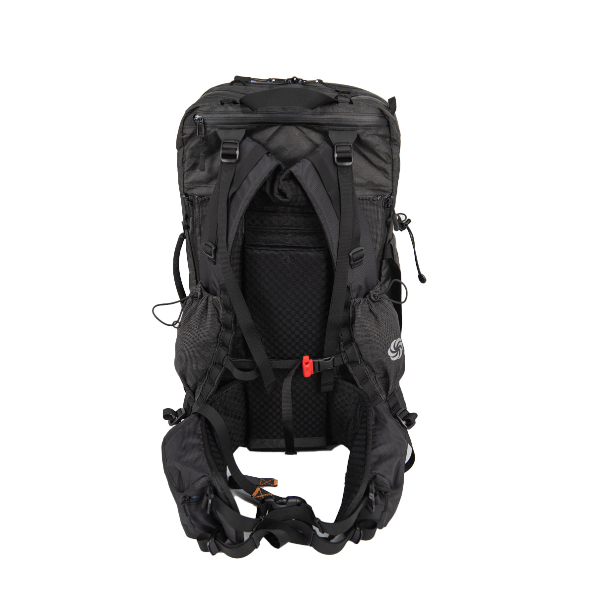SMD ADC Ultra back also showing shoulder straps and hip belt on a white background