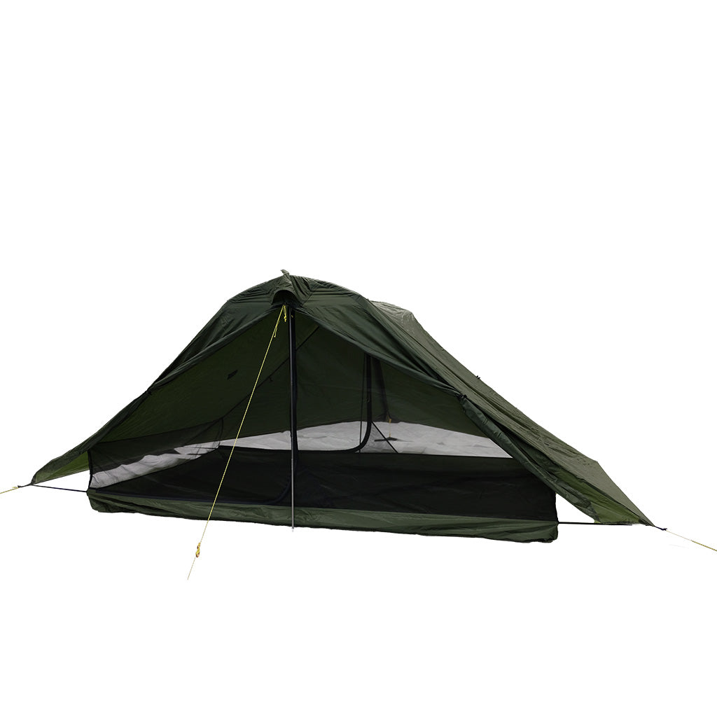 Green Lunar Duo with Vestibule Door open on a white background.  