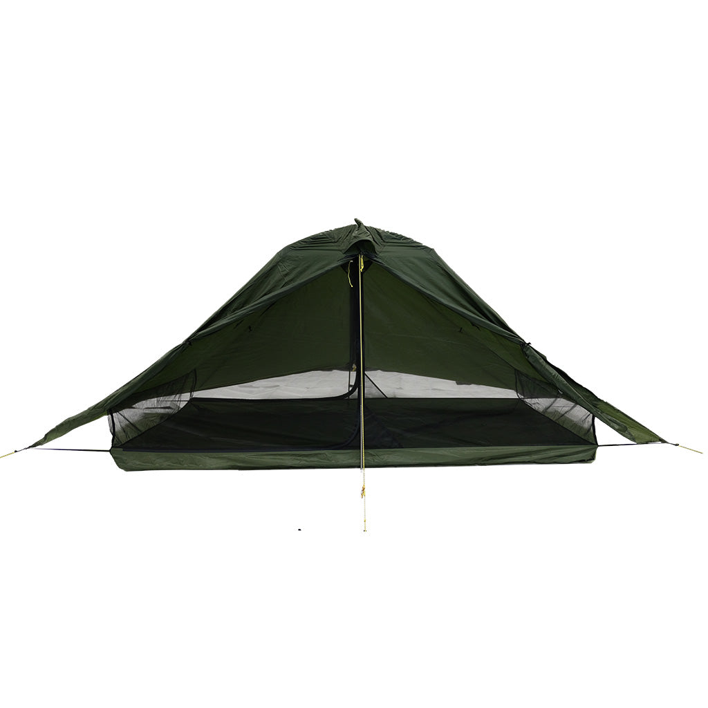Green Lunar Duo with Vestibule Door open on a white background.  