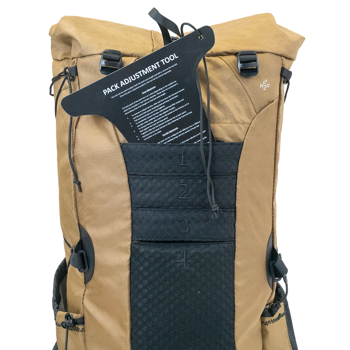 Flight 30 Ultra Running Backpack back panel adjustment detail