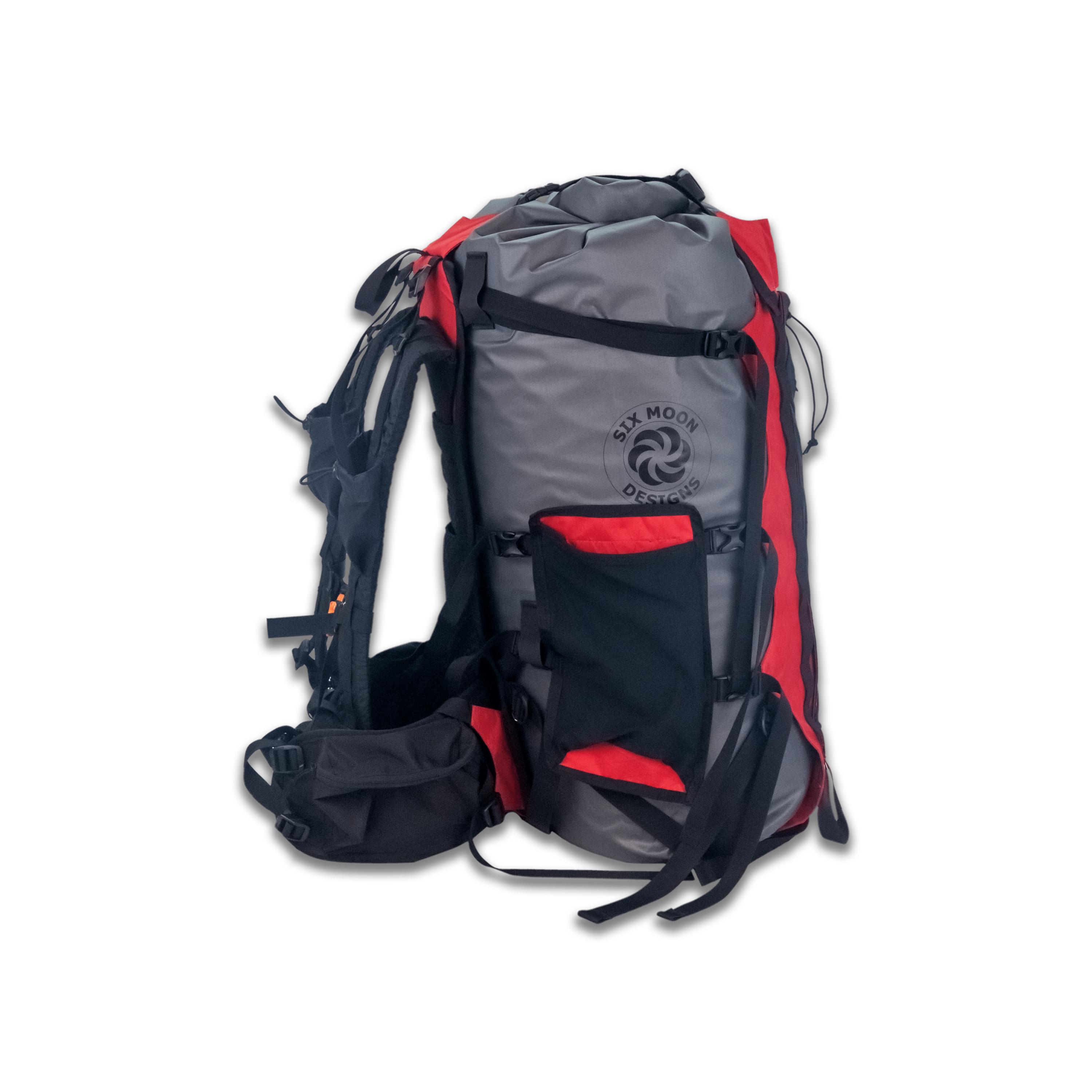 Flex PR Plus Pack Rafting Backpack in Red logo side
