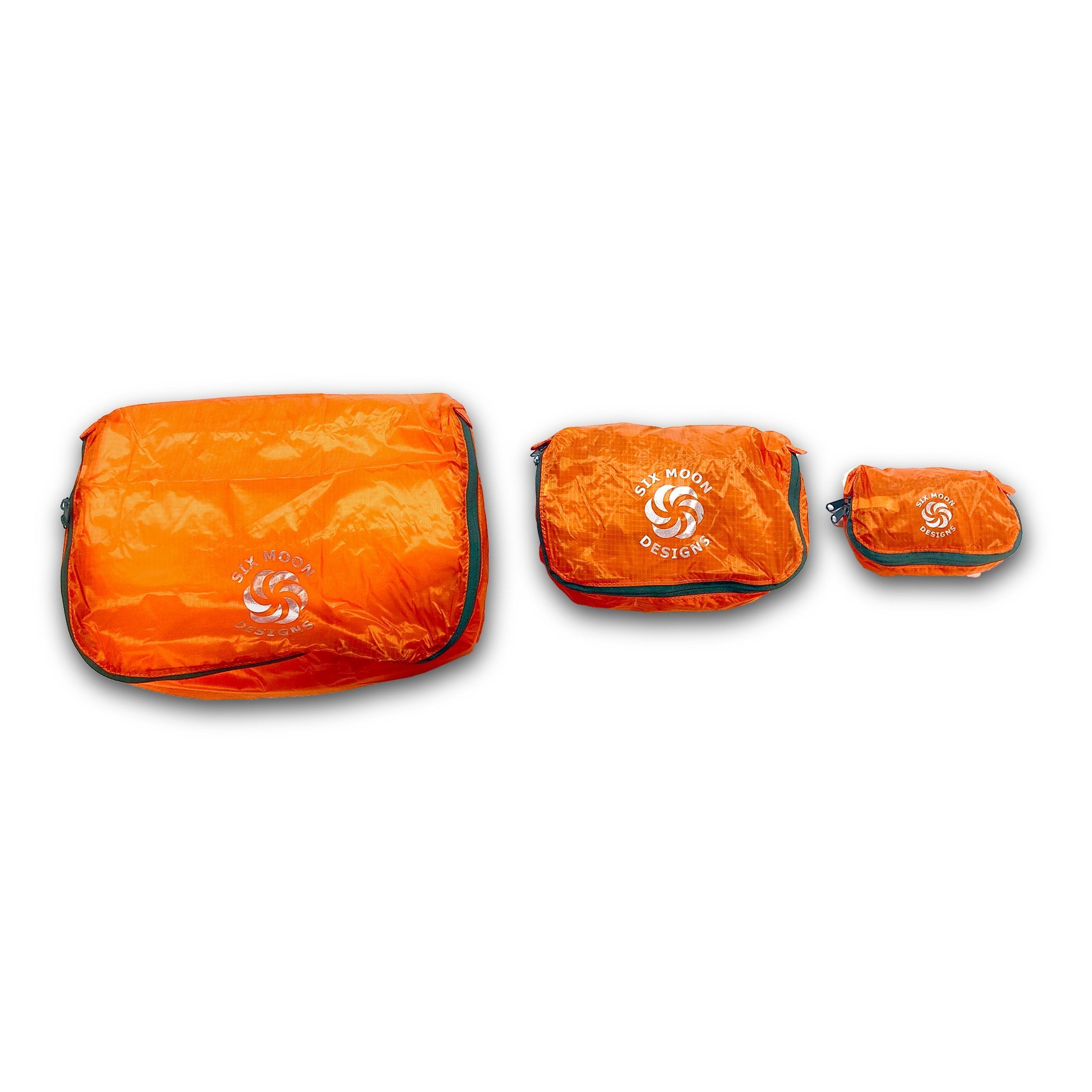 Pack Pod Set - all sizes lined up in Orange