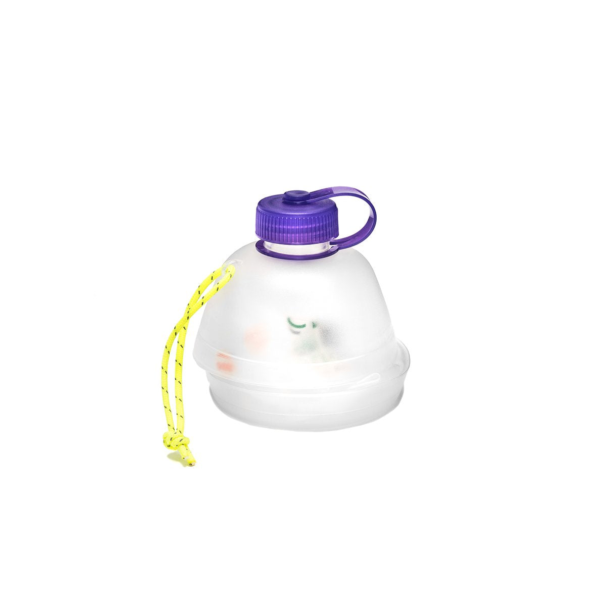 CNOC Vesica collapsed with a purple lid on a white background.  